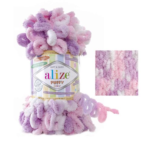 Alize Puffy Color 6051 - fialovo ružová pastelová