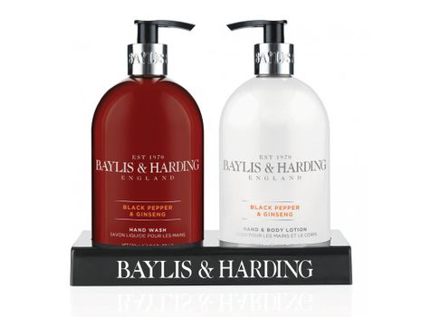 Baylis & Harding Tekuté mydlo + mlieko na ruky - Čierne korenie a Ženšen, 2x500ml