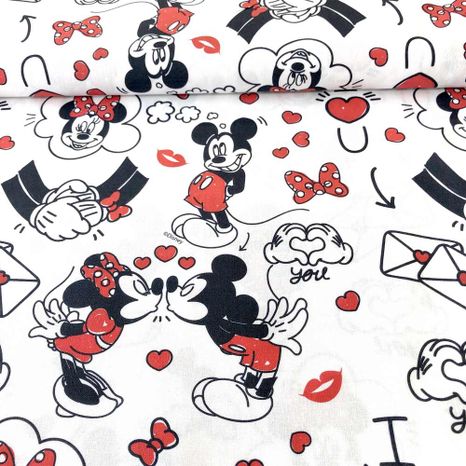 1,7m Disney Mickey love detská bavlnená látka